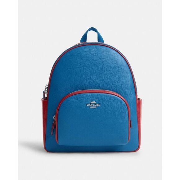 🔥🎁NWT! Coach Court Backpack Colorblock Blue/Red CR768 Msrp:$450.00 - Picture 9 of 12